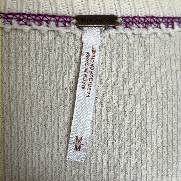 🥳Hp🥳 Free People She’s Reversible Waffle Knit Nordic Cuff Top - Picture 13 of 15